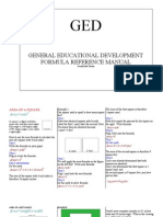 General Educational Development Formula Reference Manual: Second Draft Version