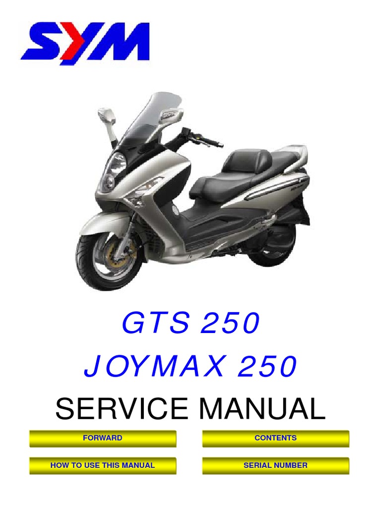 Sym Gts 300i Repair Manual