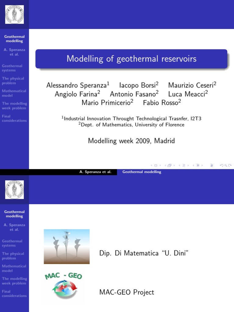 Geothermal Reservoir Modelling | PDF | Geothermal Energy ...