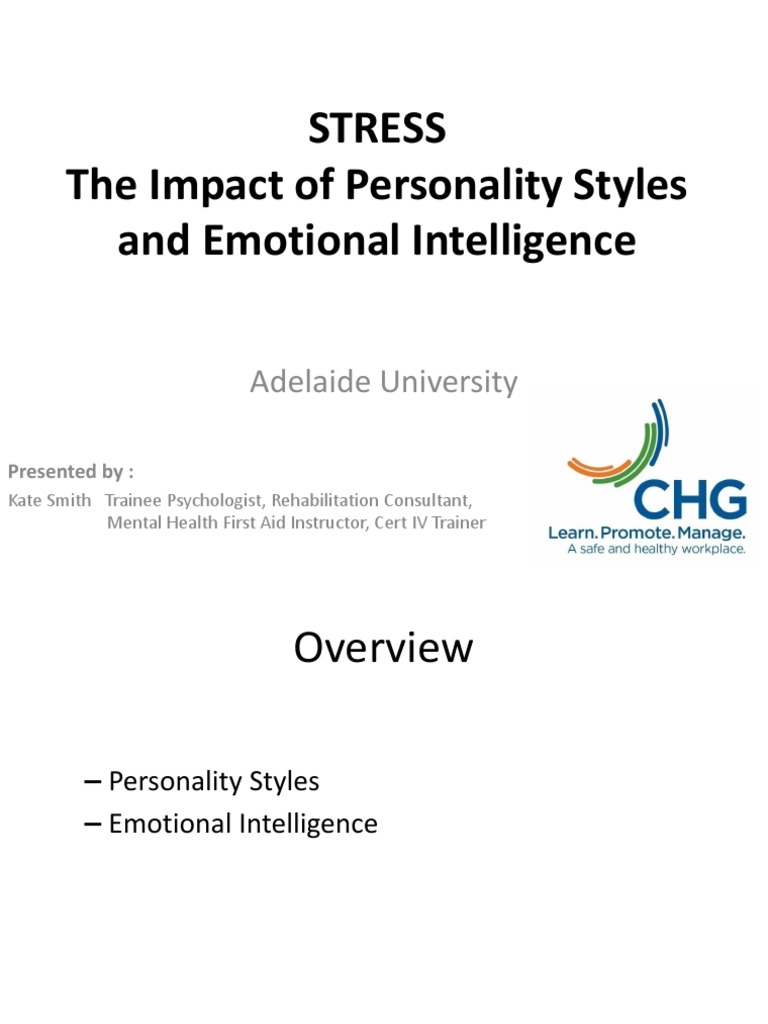 Stress - Personality Styles and EI | PDF | Emotional Intelligence ...