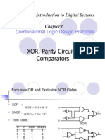 ECE 3110: Introduction To Digital Systems: XOR, Parity Circuits, Comparators
