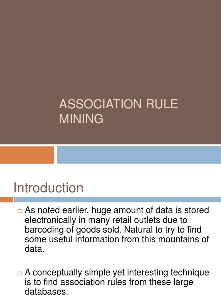Understanding Association Rule Mining | PDF | Algorithms And Data ...