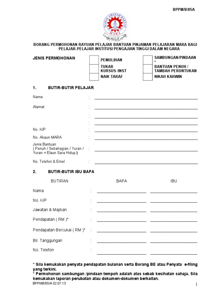 Surat Pengesahan Pendapatan Pinjaman Mara - letter.7saudara.com