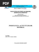 Psihologia activitatilor motrice