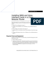 Installing WAN and Voice Interface Cards in A Cisco Modular Router