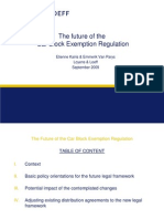 Vertical Restraints and Distribution Agreements, 30.09.2009: The Future of The Car Block Exemption Regulation