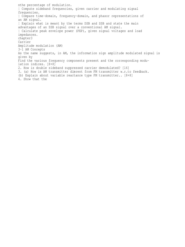 Analog Notes and Book | PDF | Electrical Impedance | Frequency Modulation