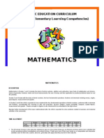 BASI C EDUCATI on CURRI CULUM (Philippine Elementary Learning Competencies)