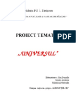 Proiect Tematic UNIVERSUL1
