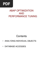 Abap Optimization AND Performance Tuning