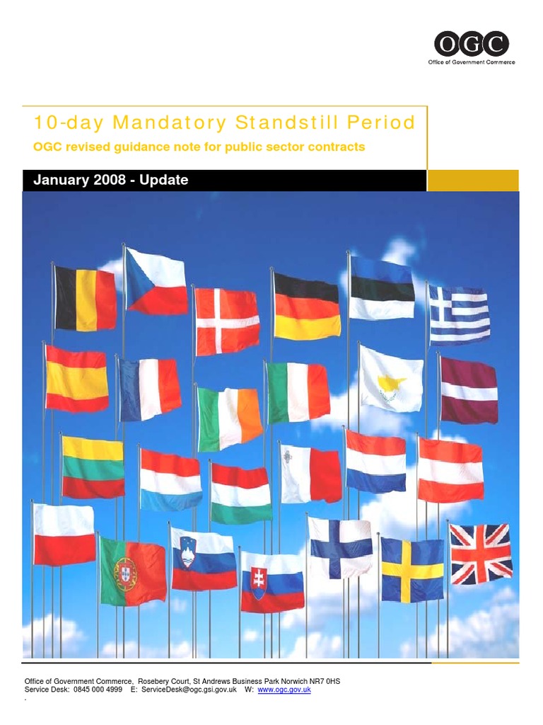 10day Mandatory Standstill Period Download Free PDF Government