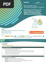 Agenda Un Water Conference Water and Energy