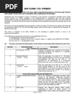 Bir Form 1701 Primer: Page 1 of 22