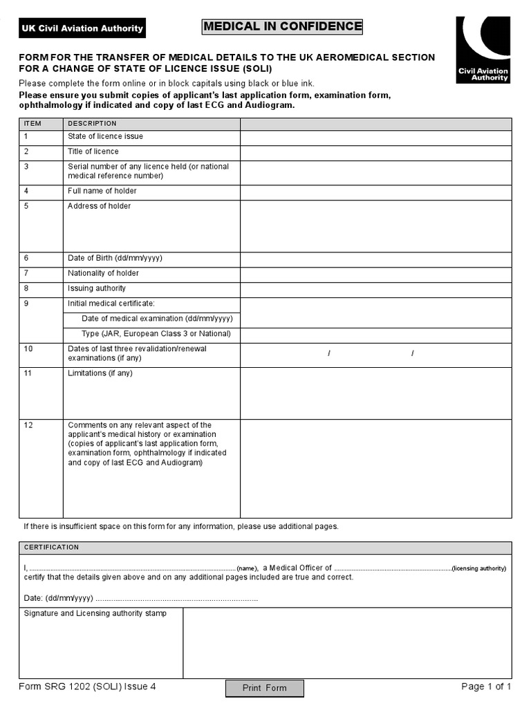 Fit to Work Certificate Transfer Form | PDF