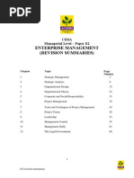 CIMA E2 Revision Summaries