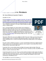 Part III-Filters vs. Strainers