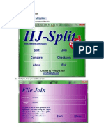 How To Join The File With Hj. Split 1. Download File HJ Split 2. Open Hjsplit - Exe Then Screen Out Like This