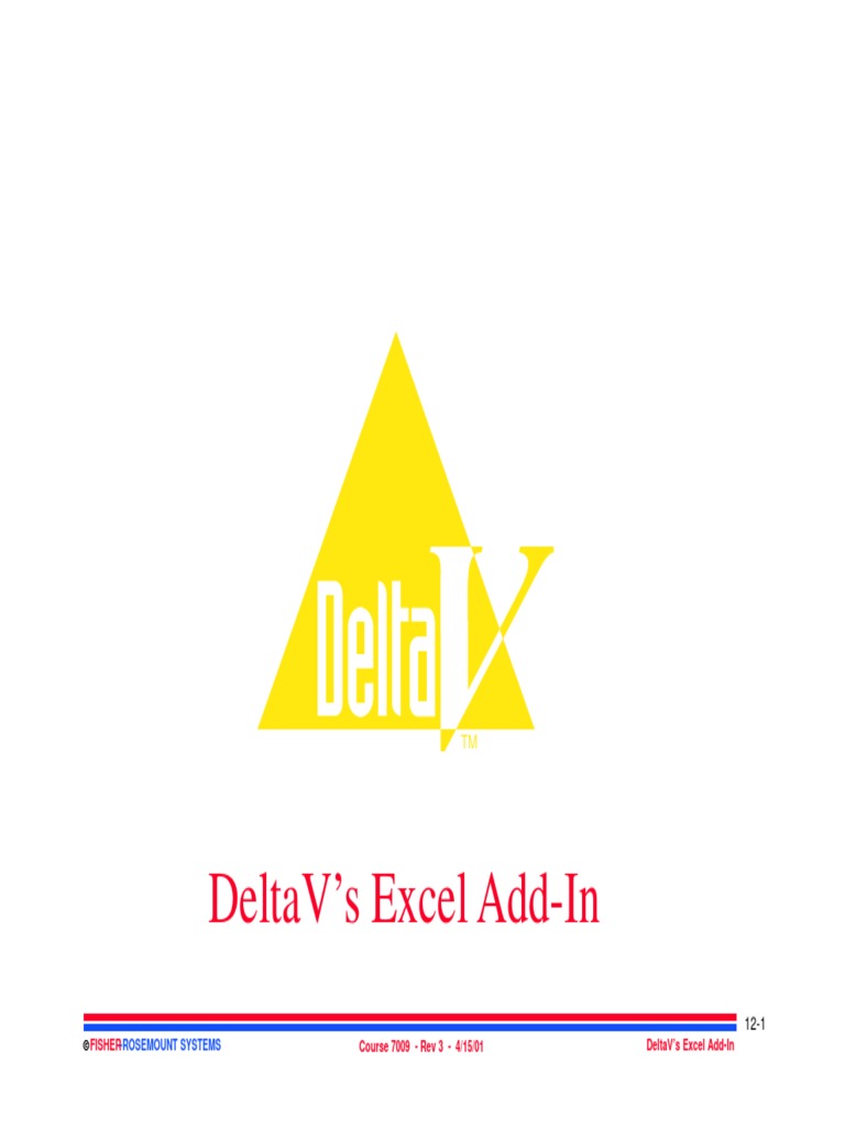 Delta V Course 7009-12 | PDF