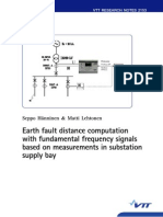 Earth Fault Distance Computation With Fundamental Frequency Signals Based On Measurements in Substation Supply Bay