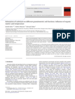 Adsorption of Cadmium On Different Granulometric Soil Fractions in Uence of Organic