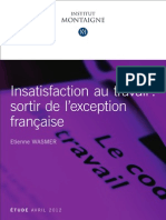 Etude Insatisfaction Au Travail