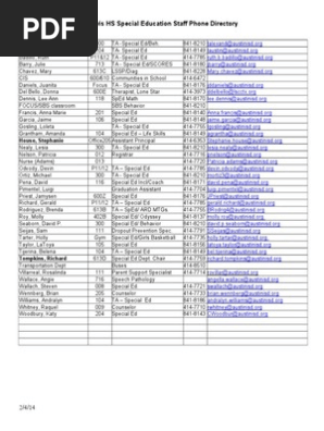 sped staff phone directory  13-14