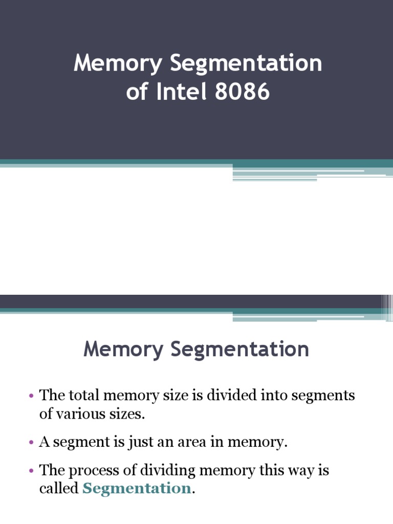 Memory Segmentation in 8086 Explained | PDF | Computer Data Storage ...
