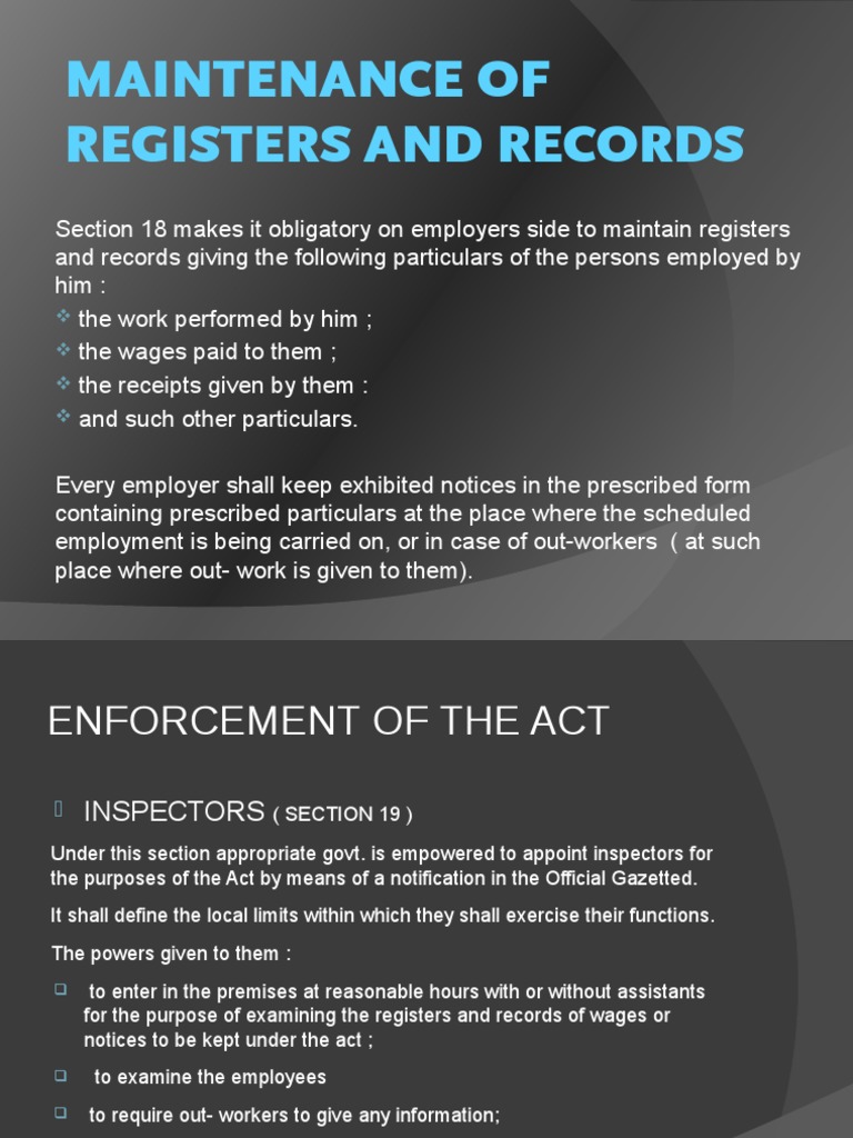 Maintenance of Wage Records and Claims | PDF | Fine (Penalty) | Wage