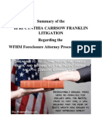 0 Summary of the FRANKLIN LITIGATION Regarding the WFHM Foreclosure Attorney Procedure Manual