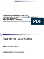 Aula 19 N2 Elet - Inst - Elet - Calculo Luminotecnico