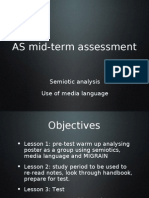 AS Mid-Term Assessment: Semiotic Analysis Use of Media Language