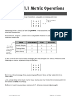 The Math Primer: Matrices 11.1 Matrix Operations