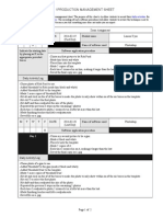 Production Sheet