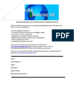 Leadership & Democracy Lab Junior Director Application Form