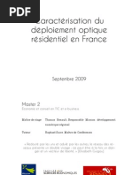 caractérisation du déploiement optique résidentiel en france