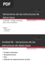 06a - Arreglos Ordenados, Pilas, Colas y Multilistas