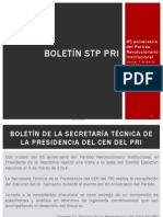 Boletín 22 STP 85 Aniversario del PRI