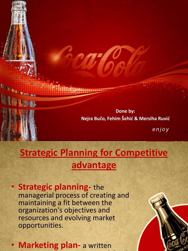 Coca Cola Presentation  Coca Cola  Strategic Planning