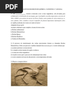 EXERCÍCIOS ROCHAS E MINERAIS