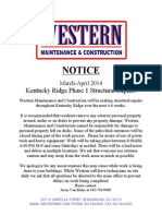 Notice: Kentucky Ridge Phase 1 Structural Repairs