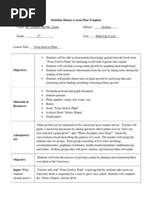 partner lesson plan