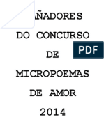 Gañadores Do Concurso de Micropoemas de Amor 2014