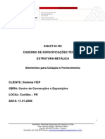 948-ET-01-R0 Caderno de Especificações Técnicas Estrutura Metálica