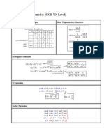 Additional Mathematics (GCE 'O' Level) : Trigonometry