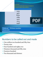 Writing and Ordering 4 Digit Numbers Week 3