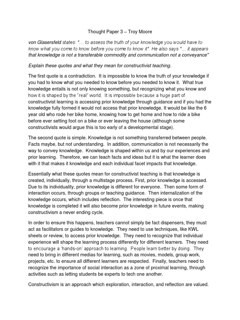 Psychology thought paper examples picture