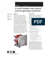Generator Circuit Breaker Have Special Requirements for Generator Protection  