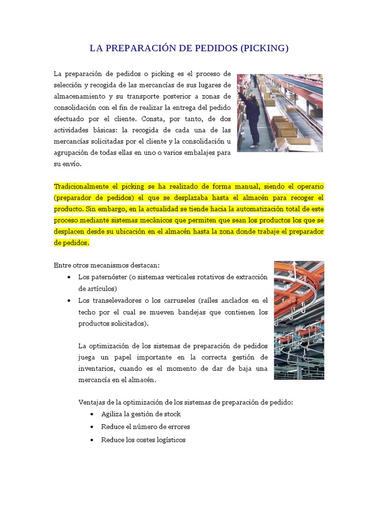 Optimización en la Preparación de Pedidos | PDF | Logística | Business