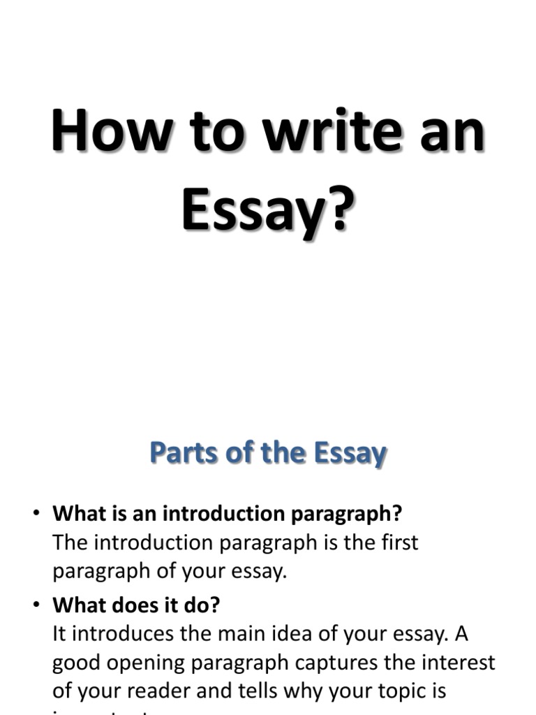How To Write An Essay | PDF | Essays | Paragraph