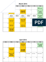 Course Schedule Mar Apr 2014